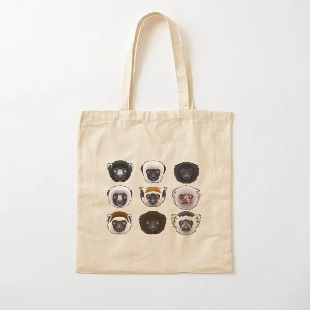 

Sifaka lover Tote Bag Gift bag reusable grocery bags cute tote bag shopping bags foldable Canvas Tote