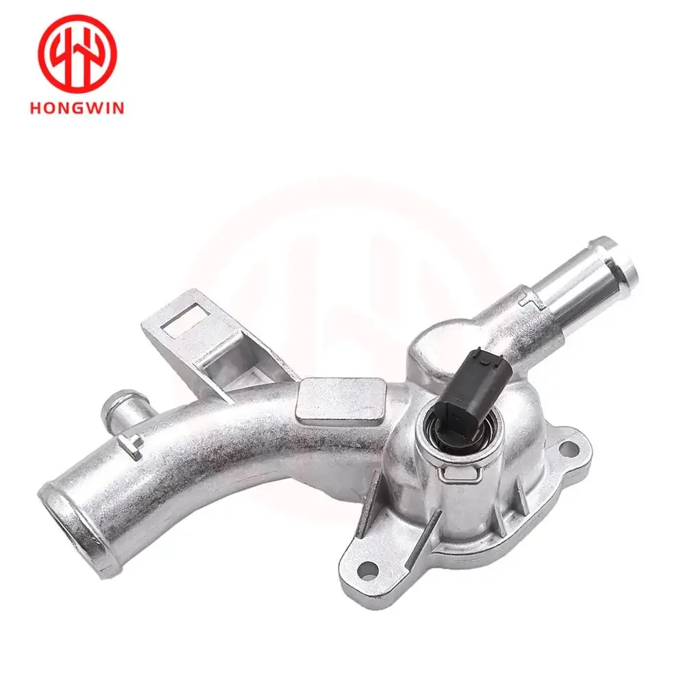 New Aluminum Thermostat Housing Water Outlet 25192985 With Pipe For Opel Astra J Adam Corsa D Meriva B A14XEL 1338022 / 55562048