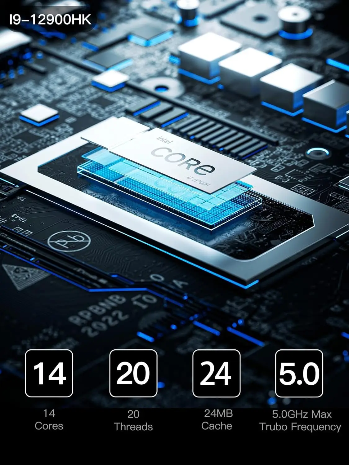 Мини-ПК MINISFORUM UN1290: Intel Core i9-12900HK, тройной дисплей 4K, 2,5G LAN, WiFi 6E/BT5.2