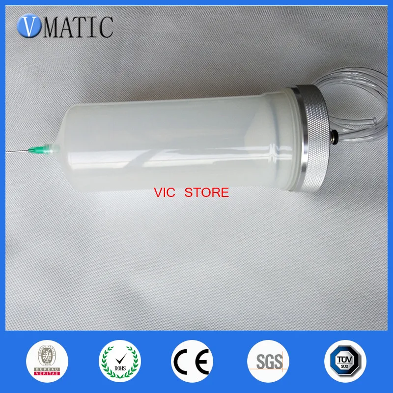 Free Shipping Thickening Explosion Proof Luer Lock Glue Dispensing Pneumatic Syringe 500 Cc / Ml With Piston