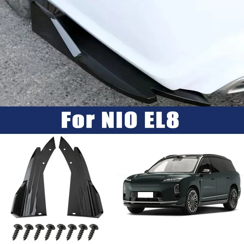

Car Rear Bumper Spoiler Lip Carbon Fiber Wing Trim Protection Anti-crash Diffuser Side Skirt Wrap Angle Splitter For NIO EL8