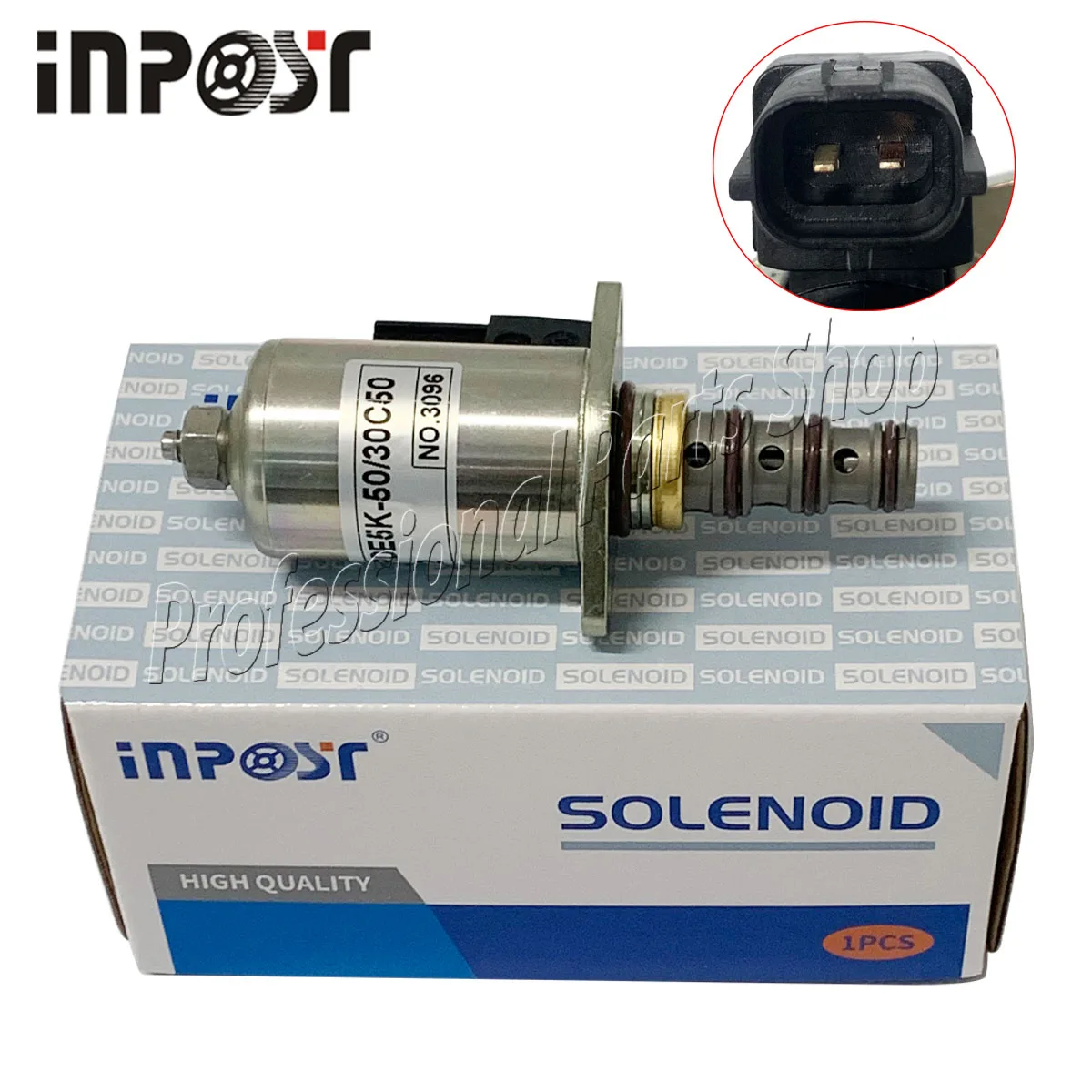 KDRDE5K-50/30C50-122 12V Solenoid Valve For Kobelco SK200-8 KDRDE5K-50/30C50-122