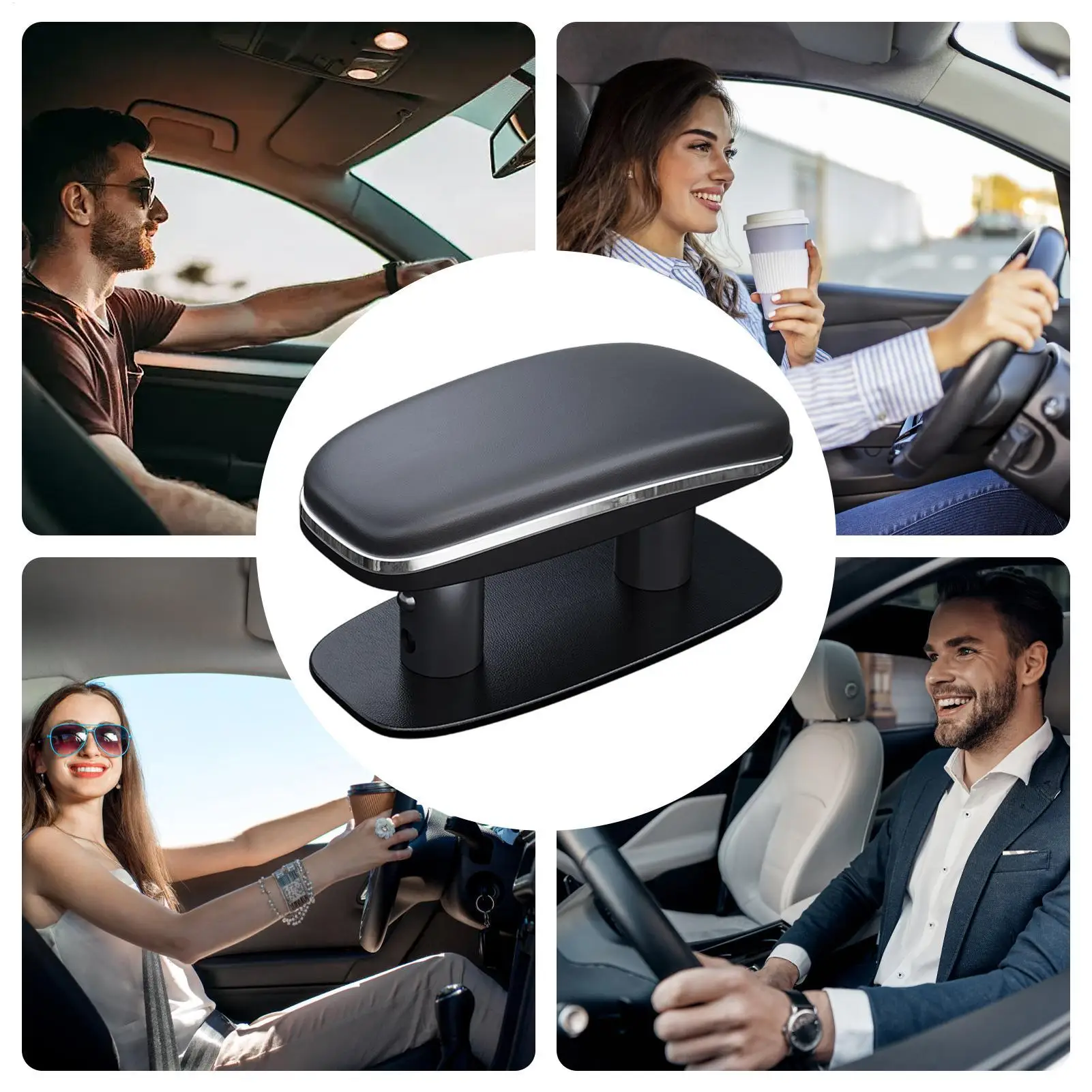 

Car Arm Rest Cushion Adjustable Height Soft Universal Non-Slip Car Armrest Pad Elbow Rest For Truck SUV RV Sedan Van Automotive