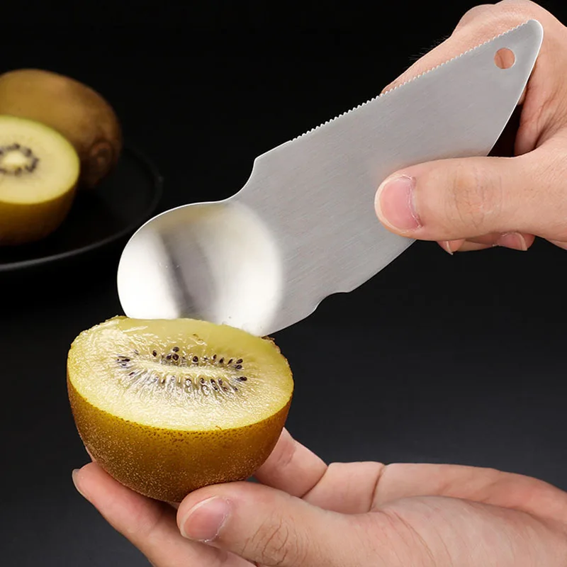 1 Pcs 304 Stainless Steel Multifunctional Kiwi Fruit Knife Spoon Divider Fruit Opening Artifact Kitchen Accessories Gadget