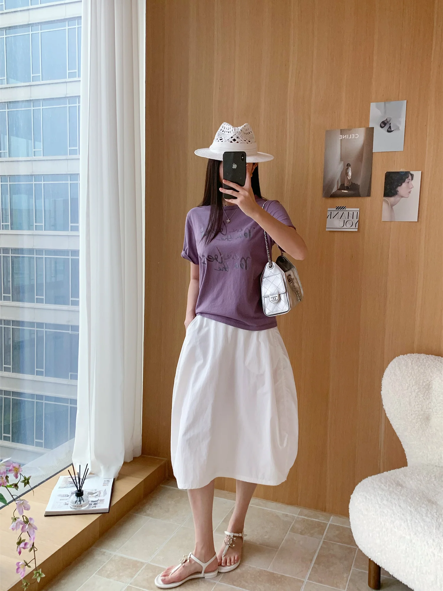 

Женская повседневная хлопковая футболка с коротким рукавом и градиентным принтом в стиле растительной краски, свободного кроя, с вышивкой в виде зонта, весенняя коллекция A4