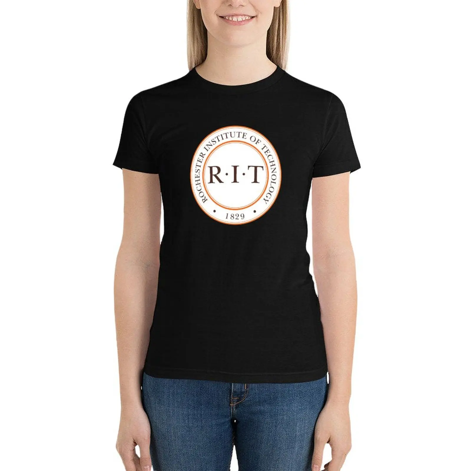 

Rochester Institute of Technology (RIT) T-Shirt summer top female workout shirts for Women loose fit