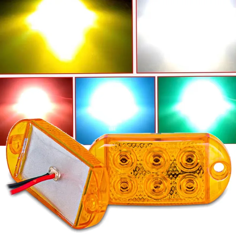 

3 Вт ультратонкий водонепроницаемый 6 светодиодов для грузовиков светодиодный мигающий сигнальный светильник индикатор ширины прицепа 12 В-80 В сигнальная лампа для мотоцикла