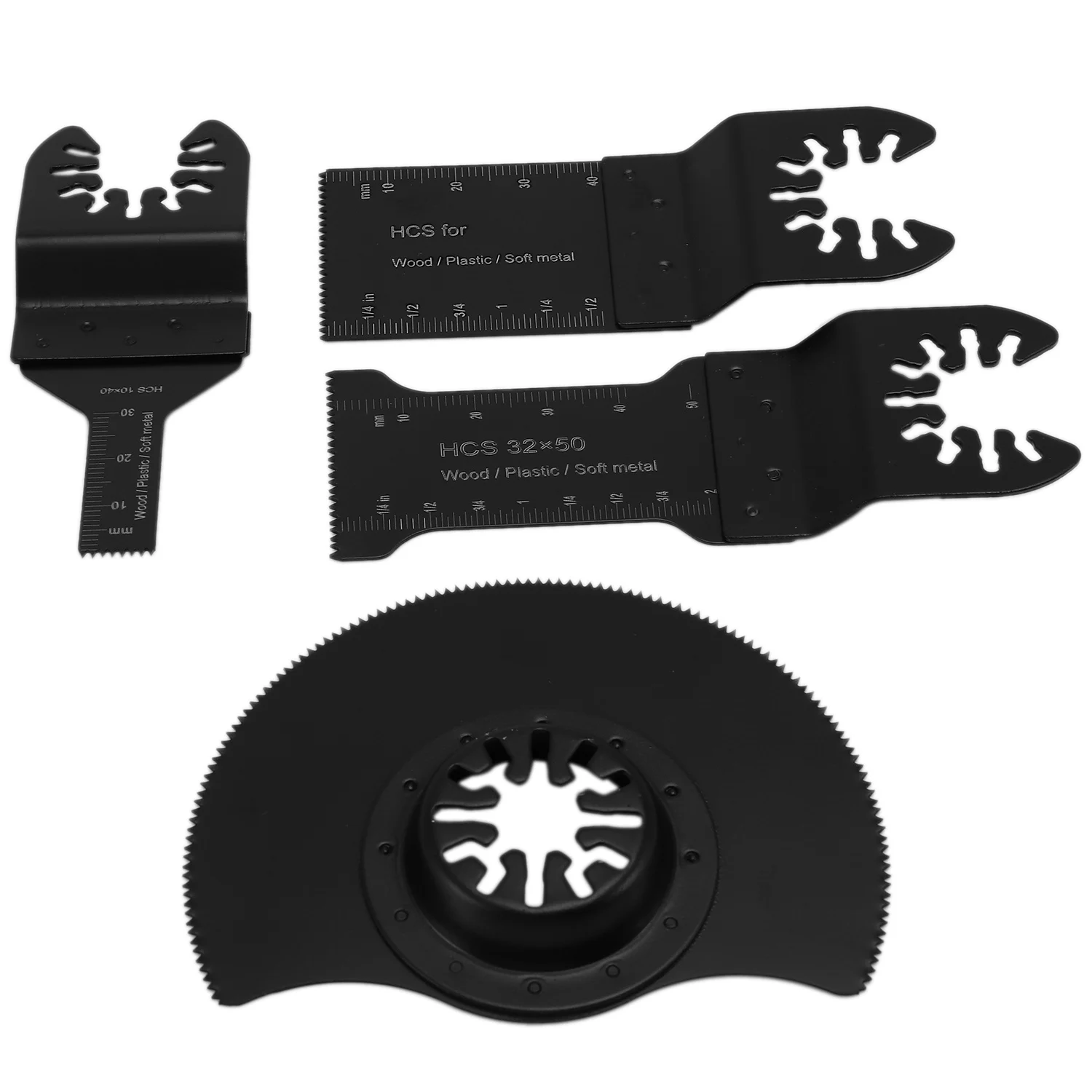 4Pcs/Set Hcs Oscillating Saw Blades Accessories Multi Tool Saw Blades Power Wood Cutting Tool Bits