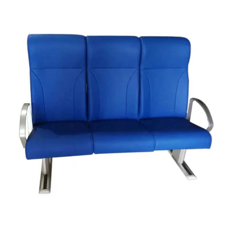 Back Reclining PU Leather Soft Cushion Ferry Boat Marine Passenger Seat with Life Jacket Holderpromote sales