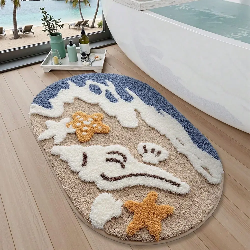 

Style Bathroom Rugs,Soft And Absorbent Bath Mats NonSlip Backing Shower Rug,Machine Washable, Bathroom, Kitchen And Entryway Ho