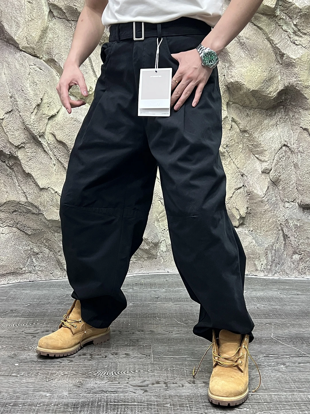 

Свободные дышащие рабочие брюки из чистого хлопка с завышенной талией, американские высококачественные осенние новые повседневные прямые брюки с 3D пошивкой