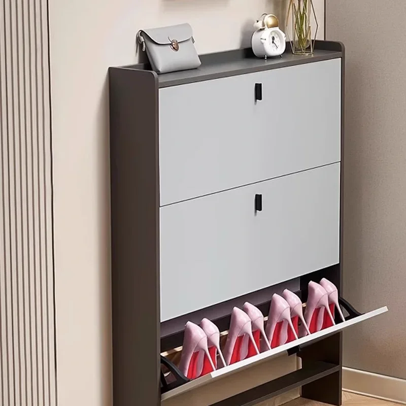 Solid Wood Vintage Shoe Cabinets Vertical Modern Cheap Luxury Shoe Cabinets Design Girl Sillas Para Sala De Estar Furniture image 3