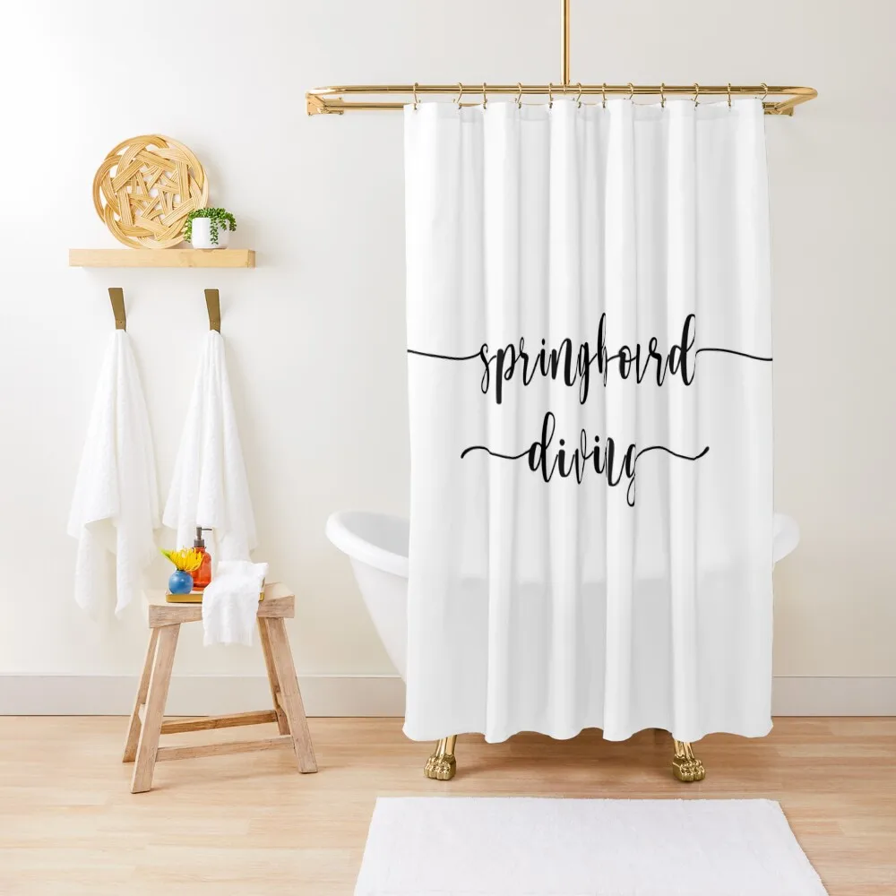 

Springboard diving Shower Curtain Set For Bathroom Bathroom Decor Shower For Bathroom Shower Waterproof Curtain