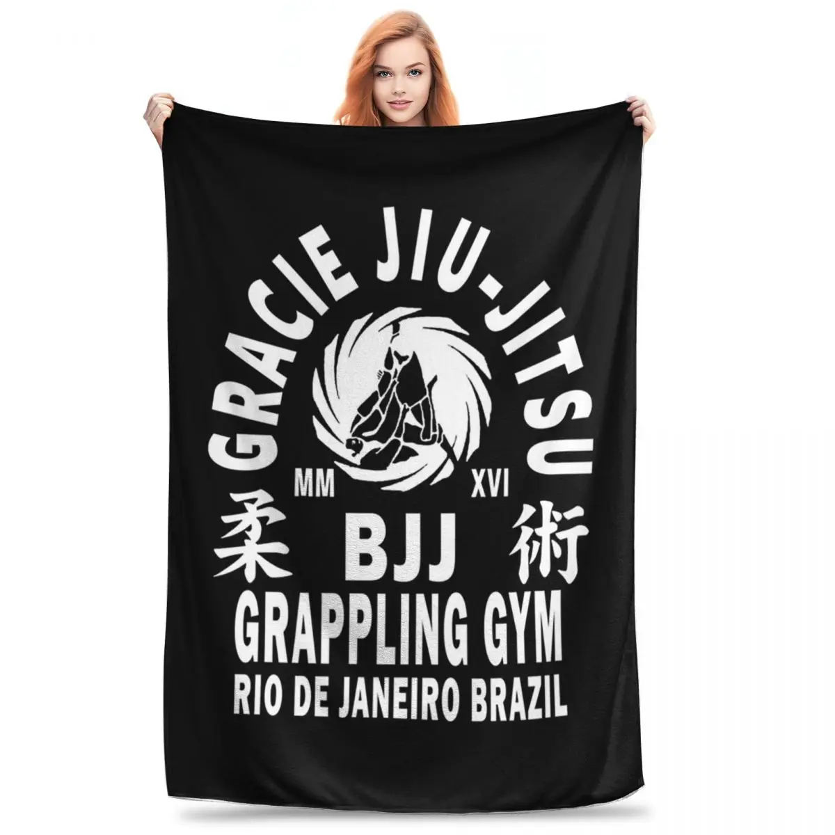 Gracie Jiu Jitsu Blanket Flannel Super Soft Sofa Throw Blankets For Home Bedroom Outdoor Throws Bedspread Quilt