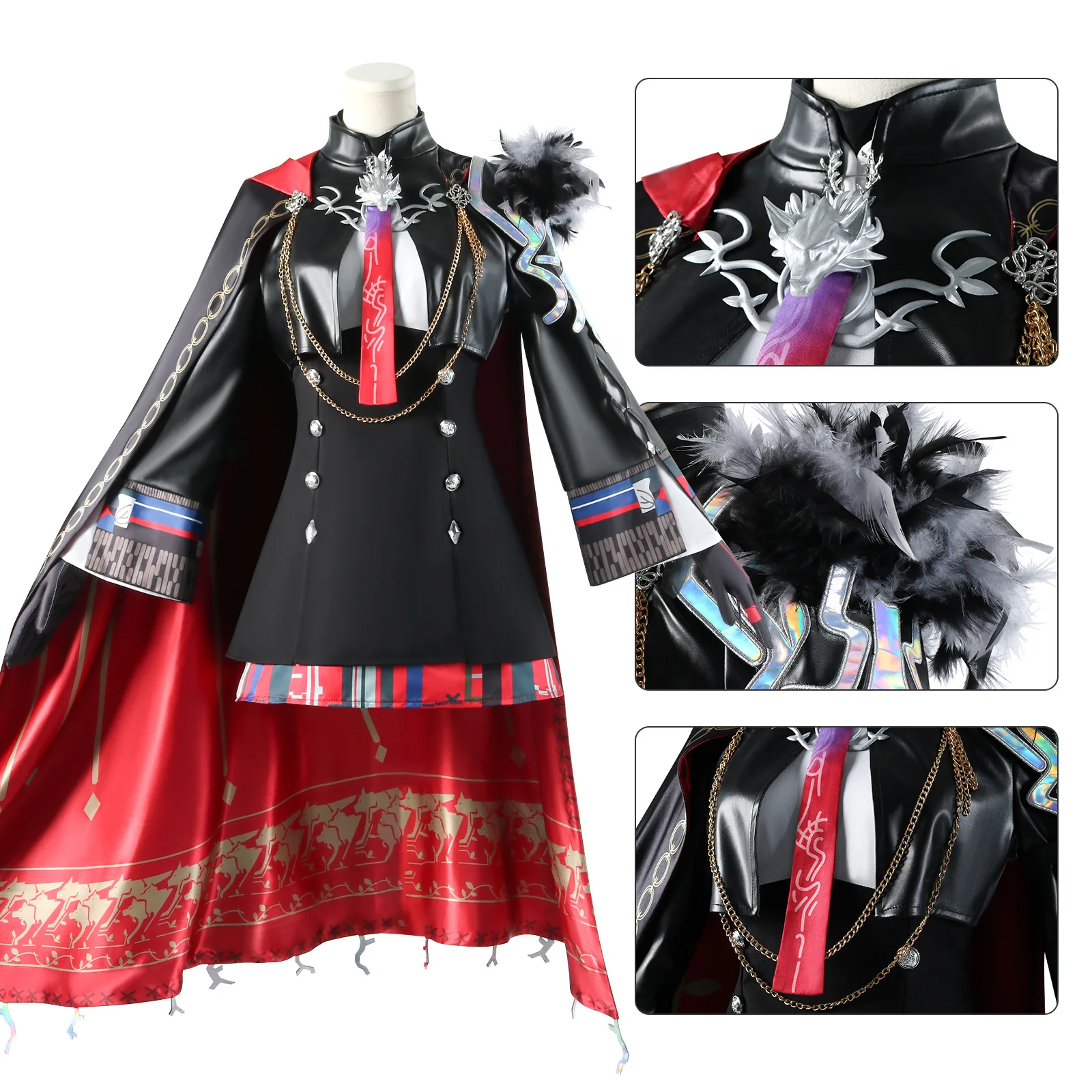 

Arknights Lappland The Decadenza Cosplay Costume Sets Women Game Plus Size