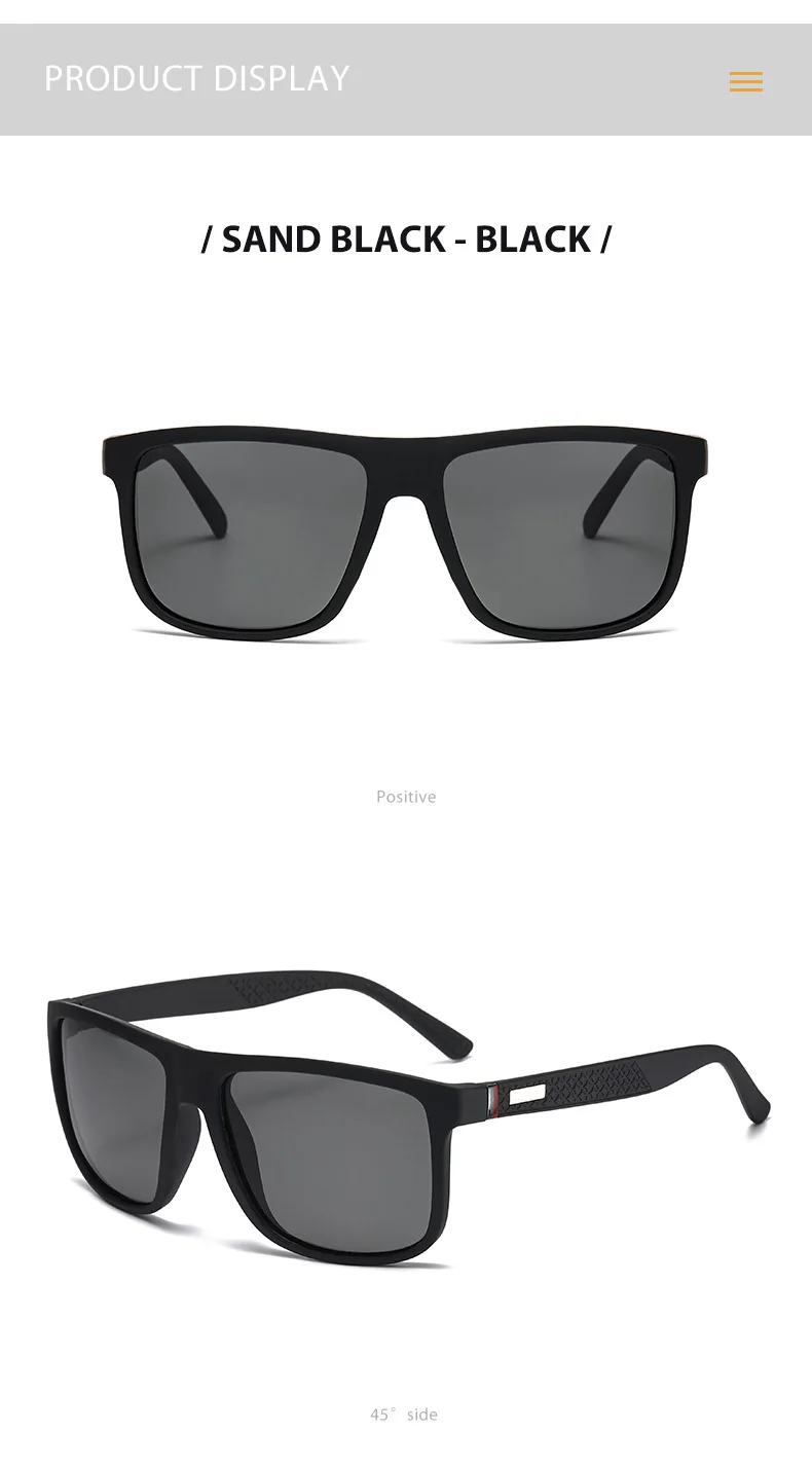 Mode Vintage Platz Polarisierte Sonnenbrille Männer Frauen Luxus Marke Designer männer Sonnenbrille Fahren Angeln UV400 Brillen Mann – Detail 9