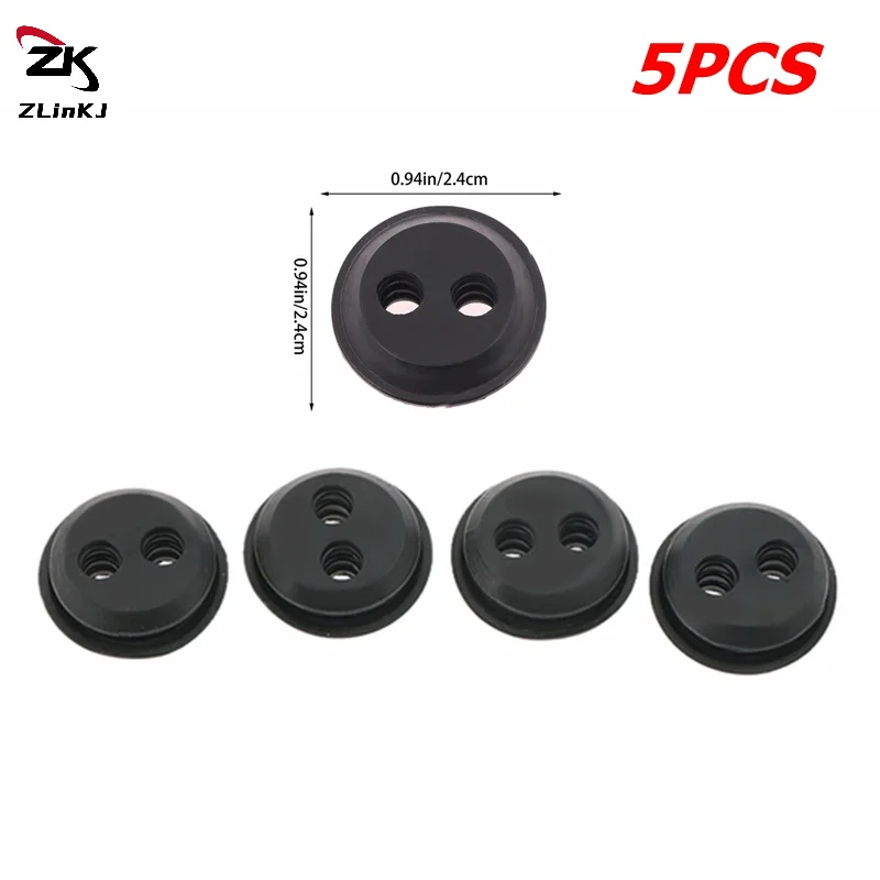 (ZYDD01) 5Pcs Rubber Grommet 2Holes Fuel Gas Tank Seal Grommet For Hedge Trimmer Weed Eater Brush Cutters Replacement