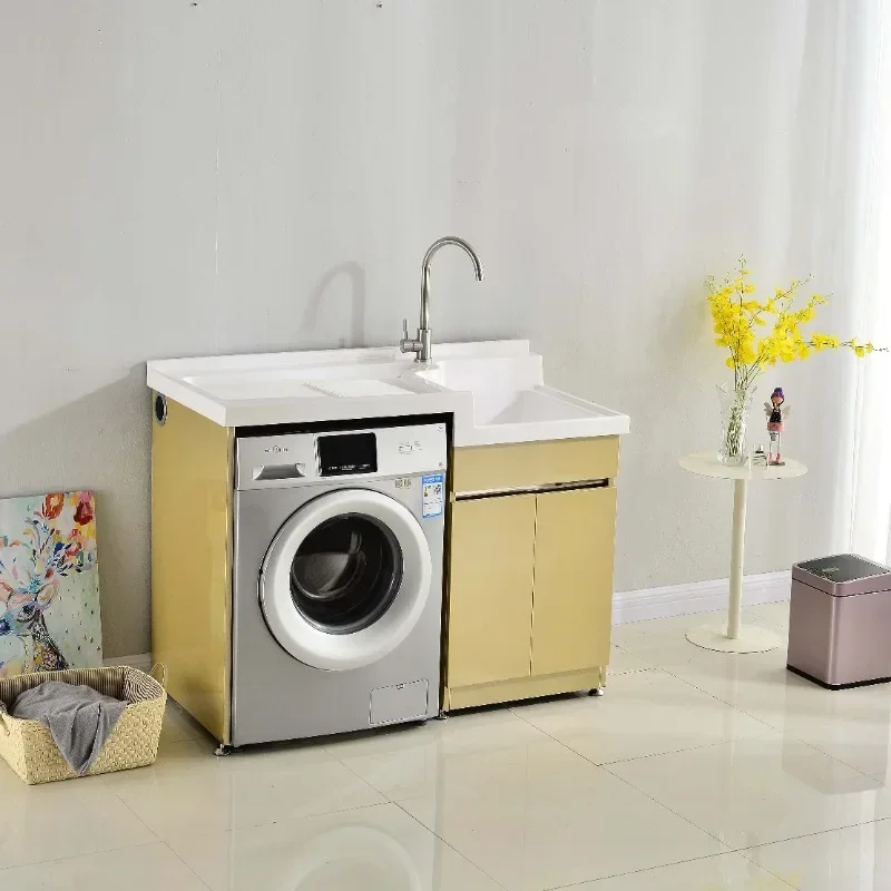 Custom Bathroom Stainless Steel Waterproof  Laundry Cabinets Laundry Room Sink Cabinet