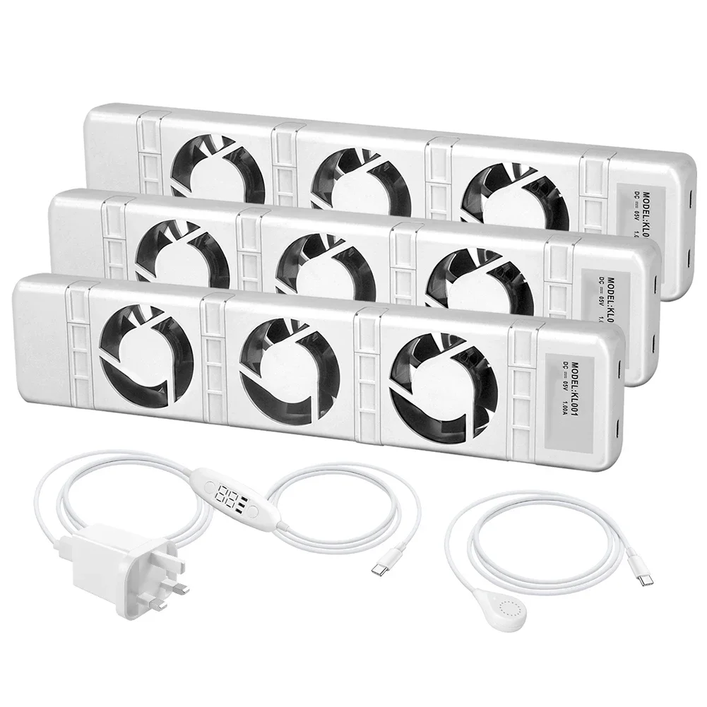 1Pc 3.0 Radiator Fan For Smart Radiator Booster Extension Kit Ventilation Fan Double Set Radiator Fan Radiator Booster