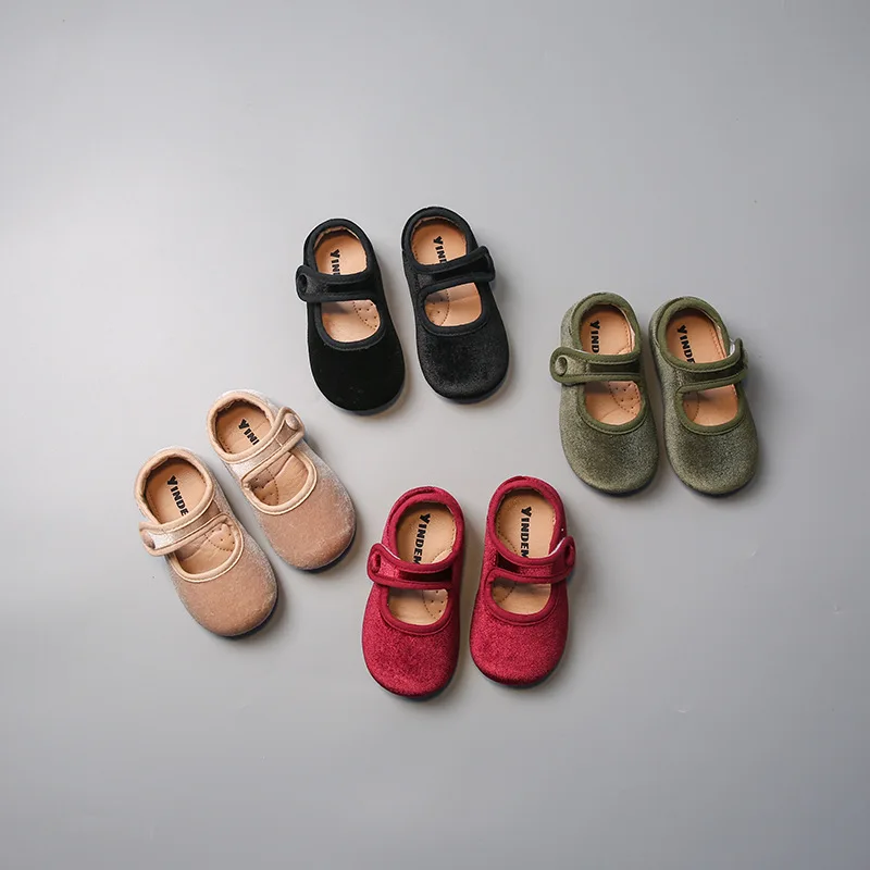 Leren kinderschoenen voor meisjes Prinses Mary Jane enkele schoenen Antislip zachte zool voor babyversie Kinderschoenen