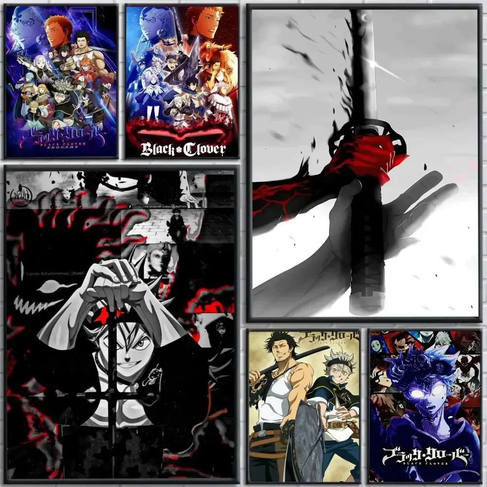 Pintura por Números DIY Anime Black Hot Clover para Adultos, Dibujo por Números Pintado a Mano, Arte de Pared para Colorear, Decoración para Sala de Estar