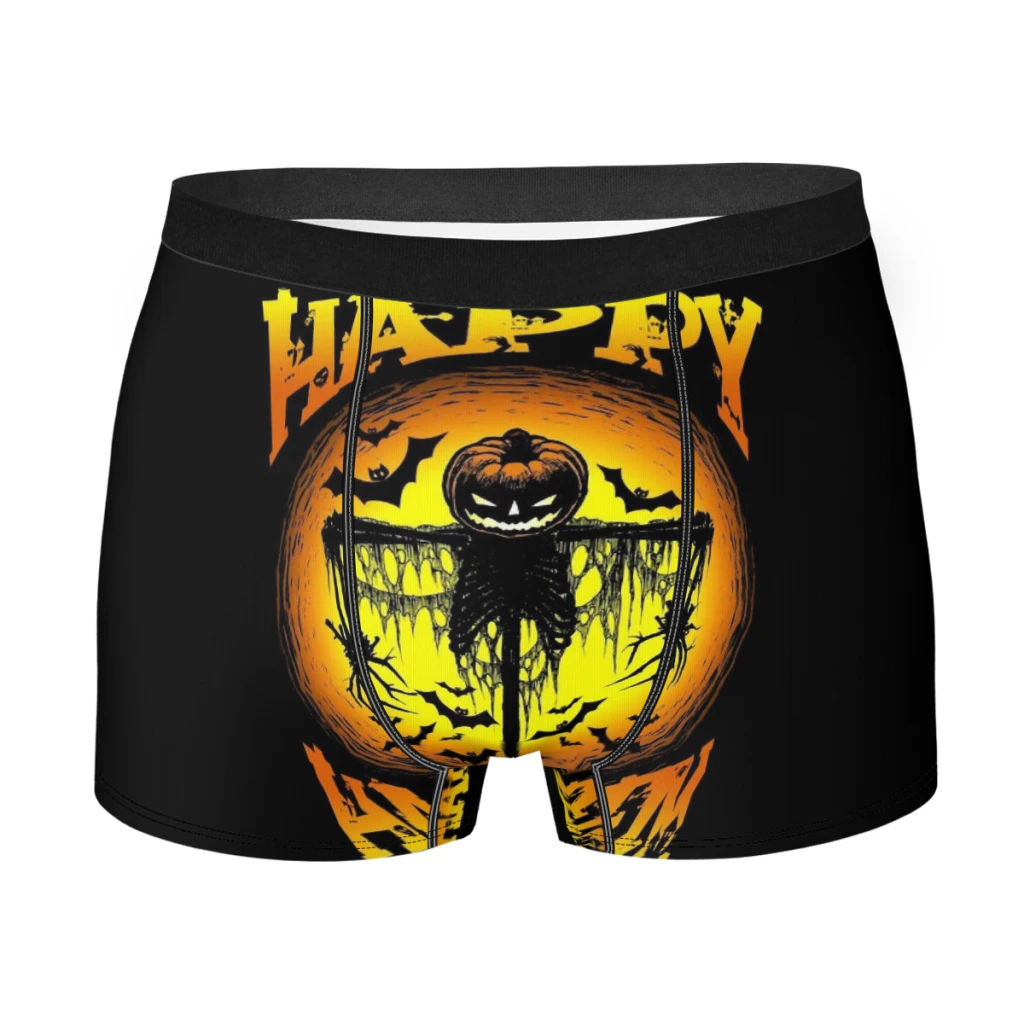 Halloween Pumpkin Ghost Happy Halloween Underpants Cotton Panties Man Underwear Sexy Shorts Boxer Briefs