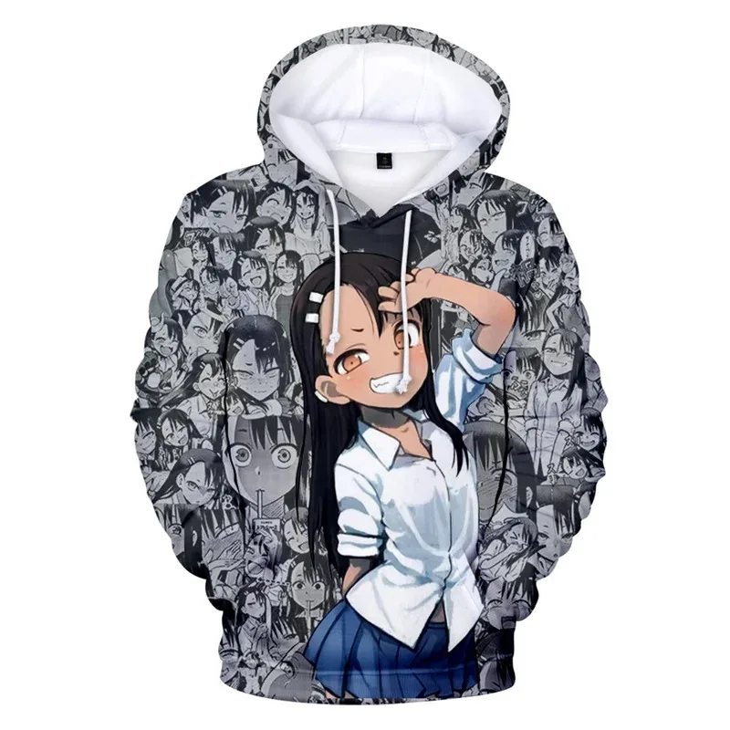 2025 yiyi2025yiyi3D Nagatoro Hayase Moda Jesień Zima Garnitur Bluzy Sportowe z Kapturem Kawaii Młodzieżowe HIP HOP Damskie/Męskie Topy