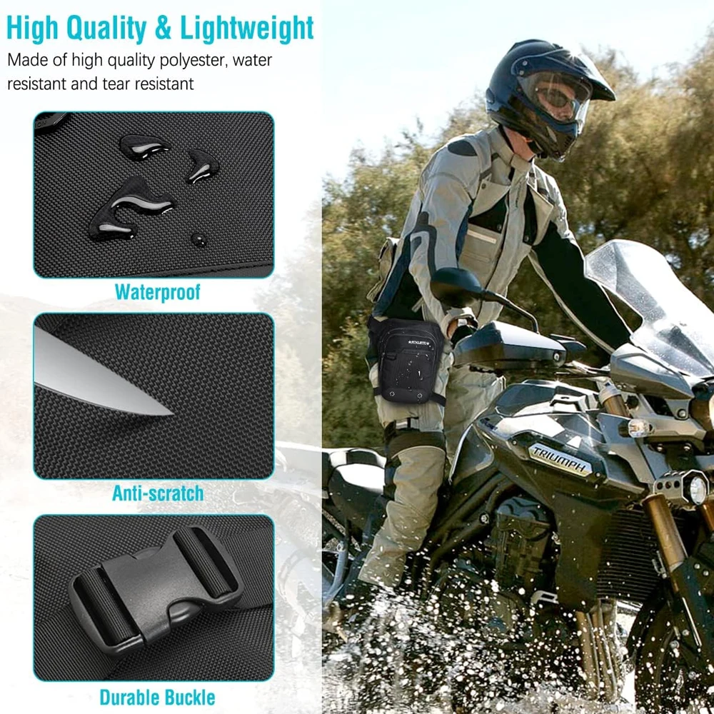 1PCS Drop Leg Bag For Men Women Thigh Bag With Leg Strap For Motorcycle Riding Hip Pouch Leg Fanny Pack Purse Crossbody Hiking