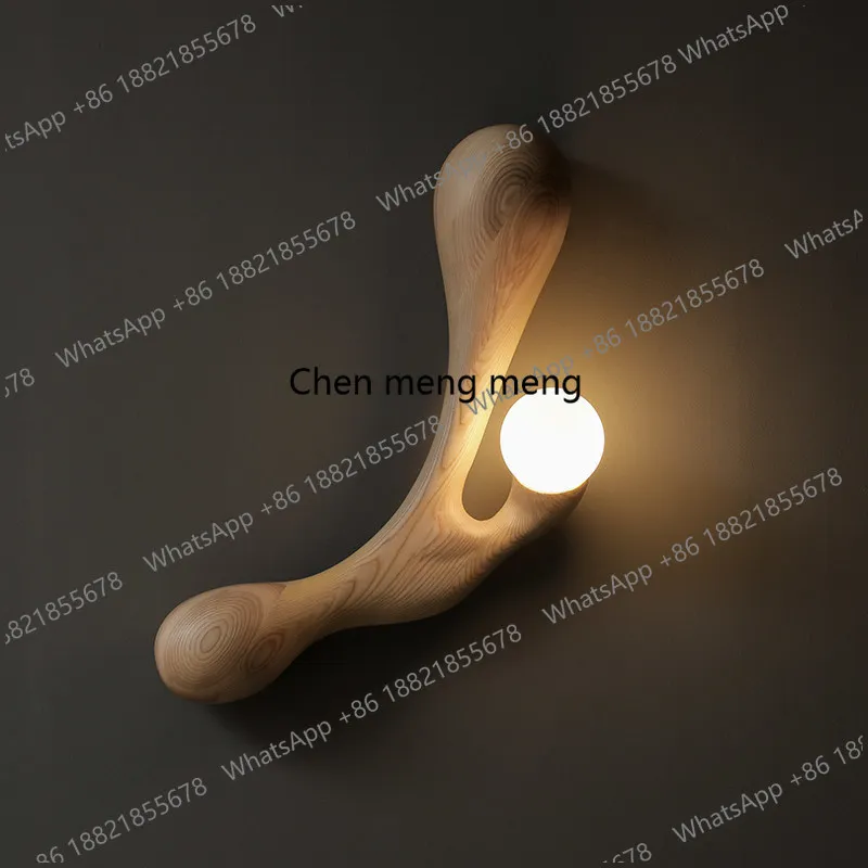 

Creative solid wood bedroom, living room wall lamp, hallway, antique atmosphere in the corridor