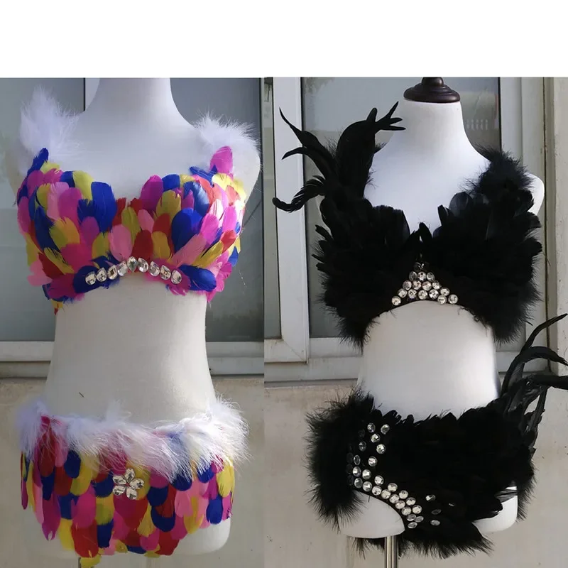 

New Nightclub Bar Stage Performance Feather Underwear Costume Nightclub Performance Props Halloween Party Props