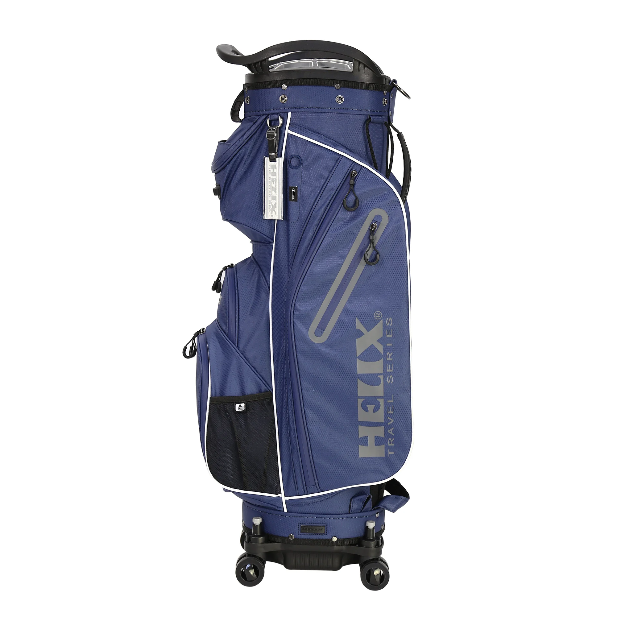 HELIX 14 Way Full Length Golf Cart Bag with Wheels, Lightweight, Portable, Large Capacity