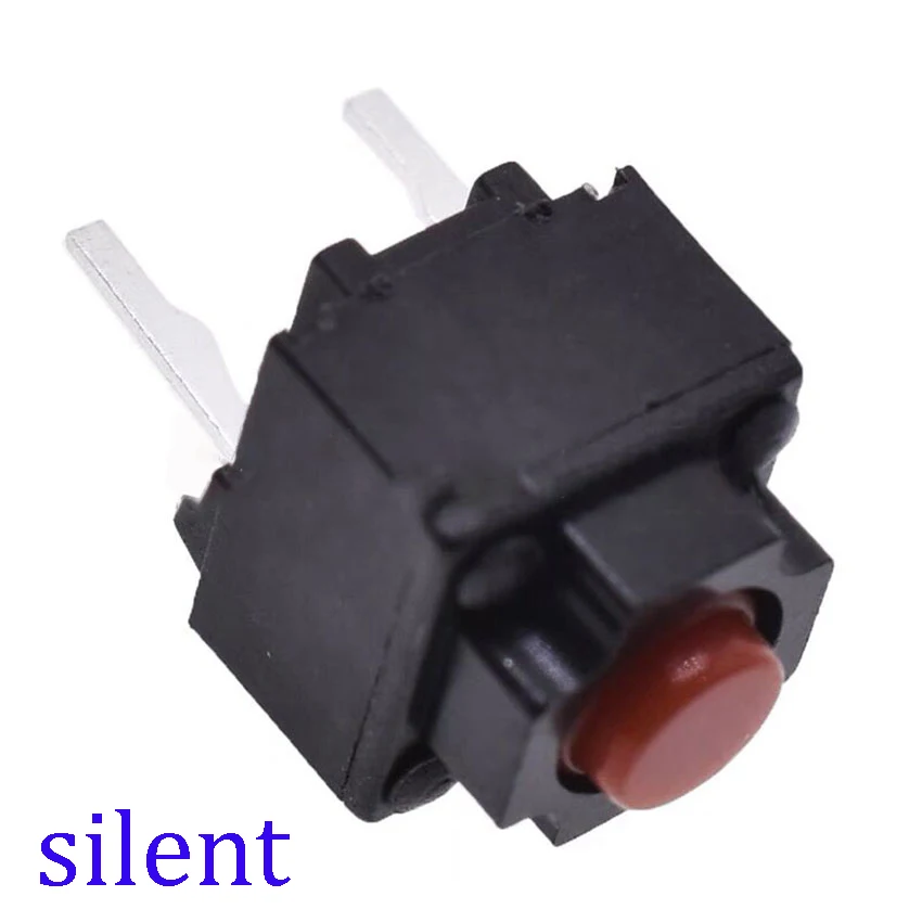 cltgxdd 10PCS silent mouse micro buttons, 6*6*7.3mm square micro switches, 2-pin 6x6x7.3mm button switches