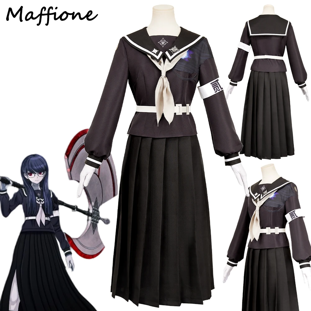

Tsukumo Kako Cosplay Costume Anime Game Hundred Line Outfits Women Disguise Roleplay Dress Long JK Outfits Clothing Halloween