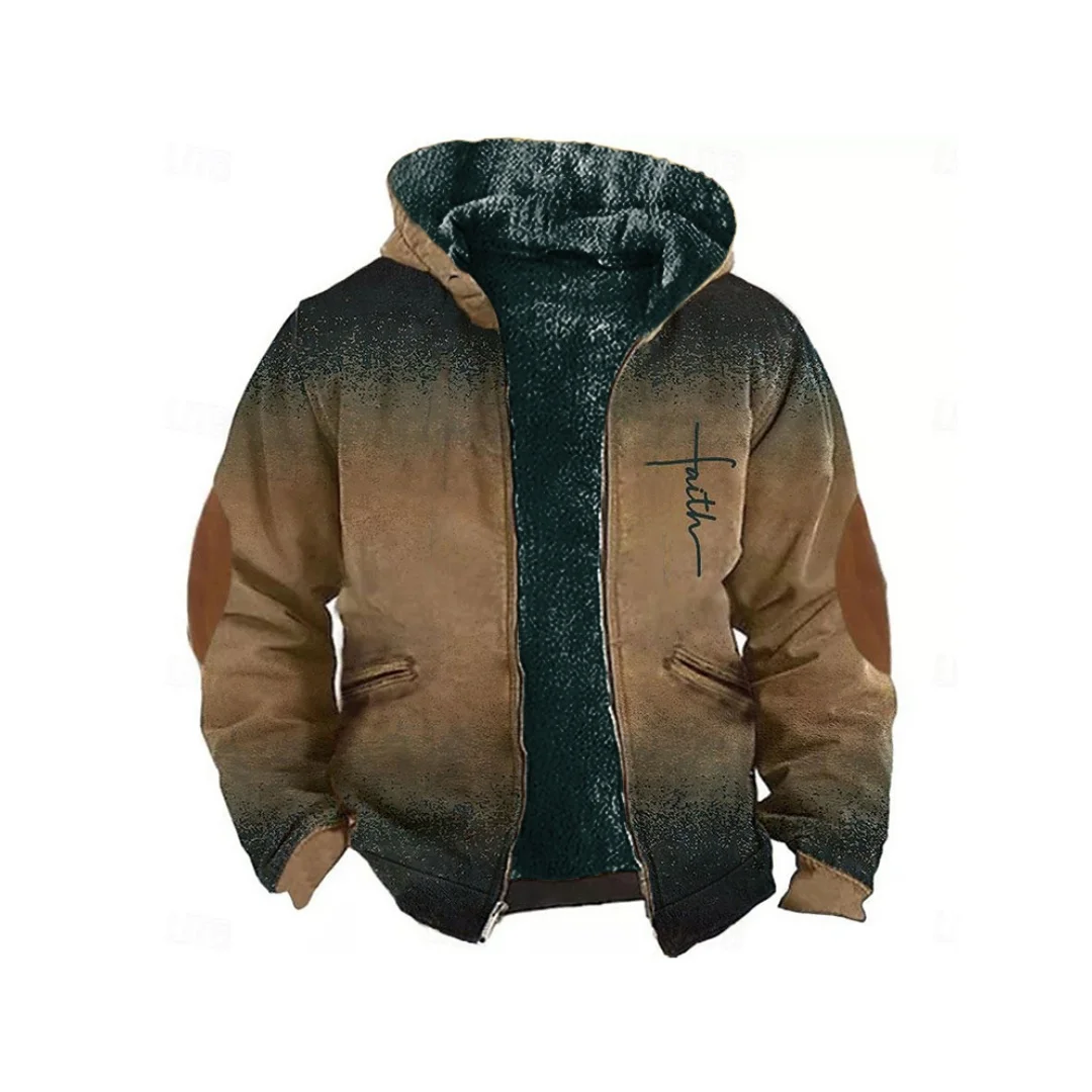 

Casual Men's Hoodie Vintage Solid Color Letter Print Zipper Section Sweatshirt Pocket Hoodie Casual OverSize Men's Clothing