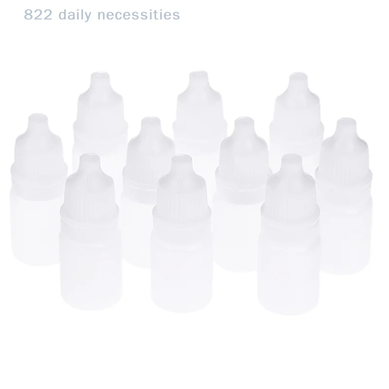10PCS 5/10/15/20/30/50ml Empty Plastic Dropper Bottle Paint Beauty Oil Squeezable Refillable Bottle Cosmetics Storage Bottles