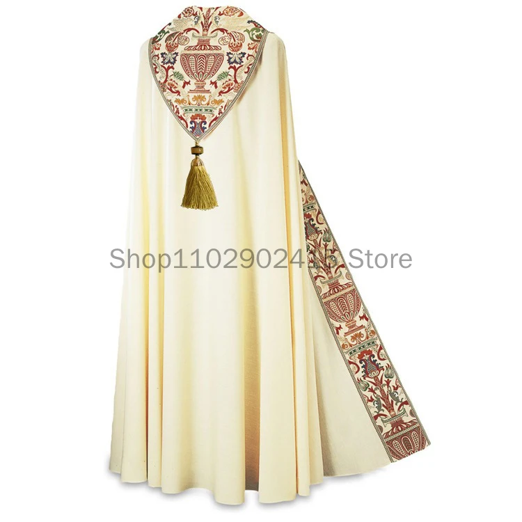 

Medieval Priest Monk Missionary Cloak Cape Party Cosplay Costume Men Muslim Dress Jubba Thobe Prayer Robe Gown Halloween Retro