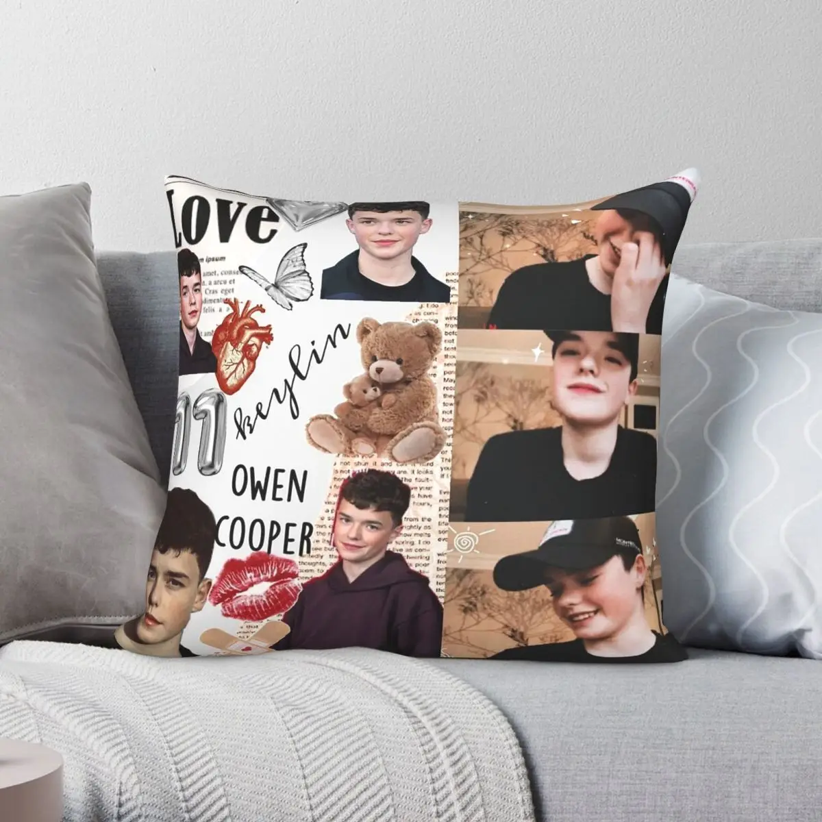 Owen Cooper Adolescence Square Pillowcase Polyester Linen Velvet Printed Zip Decorative Throw Pillow Case Bed Cushion Cover 18