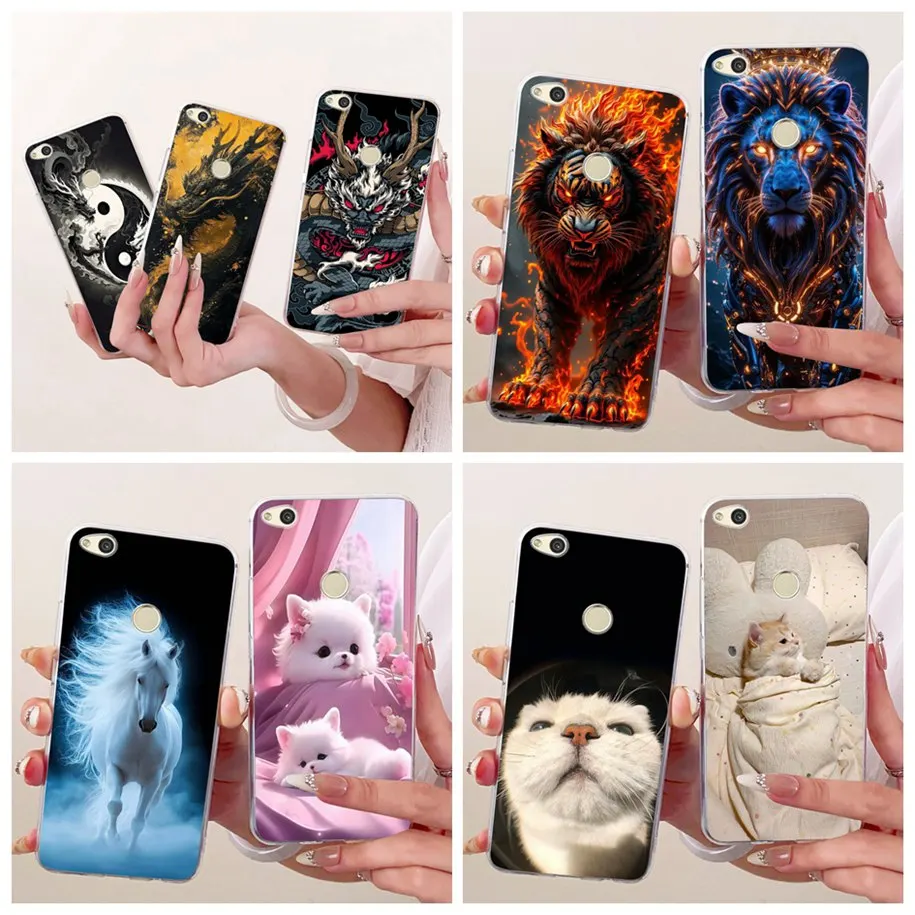 Funda de silicona suave con dibujo de dragón de lujo para Huawei P8 P9 Lite 2017, PRA-TL10 PRA-TL20, Honor 8 Lite Nova Lite 2017 Capa