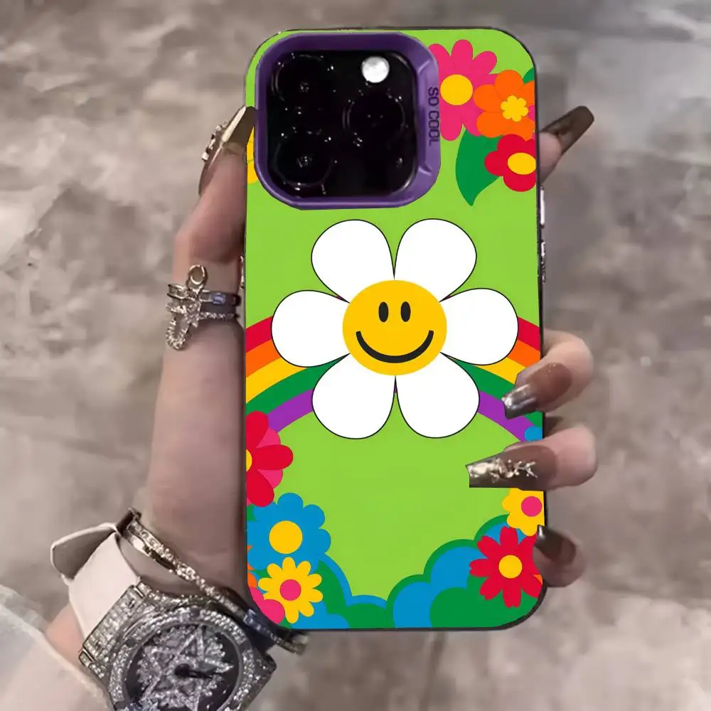 Bloembed w-wiggle w-wiggle Telefoonhoesje IMD Telefoonhoesje voor iPhone 16 15 14 13 12 11 Pro Max Plus Kleur Zilver Cover