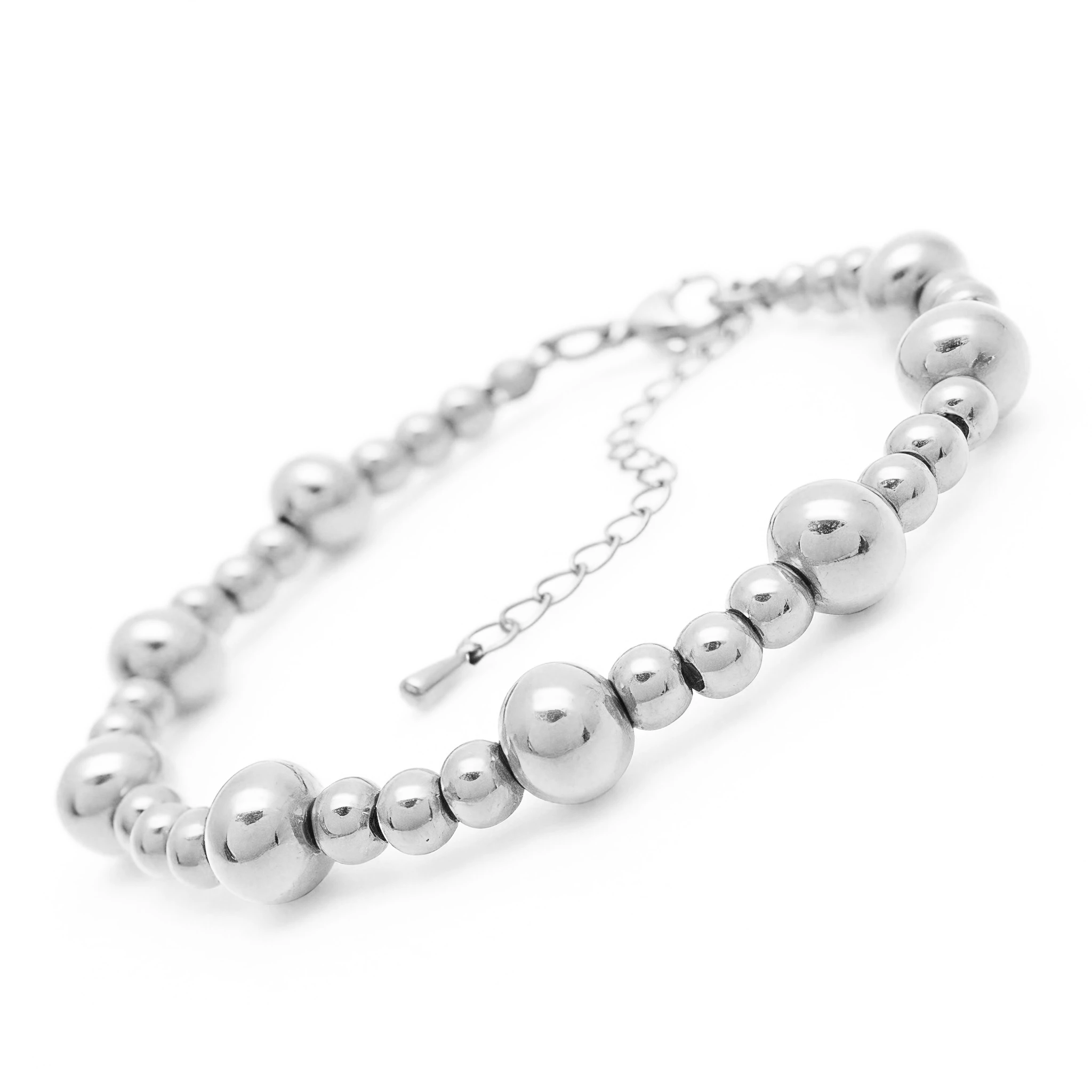 Kalen Dainty Shell Pearl & Metal Ball Stainless Steel Beaded Bracelets for Women Gold Silver Tone Morden Elegant Chain Jewelry