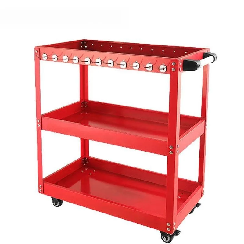 

Auto repair and maintenance tool cart Three-layer trolley Multi-functional parts cart