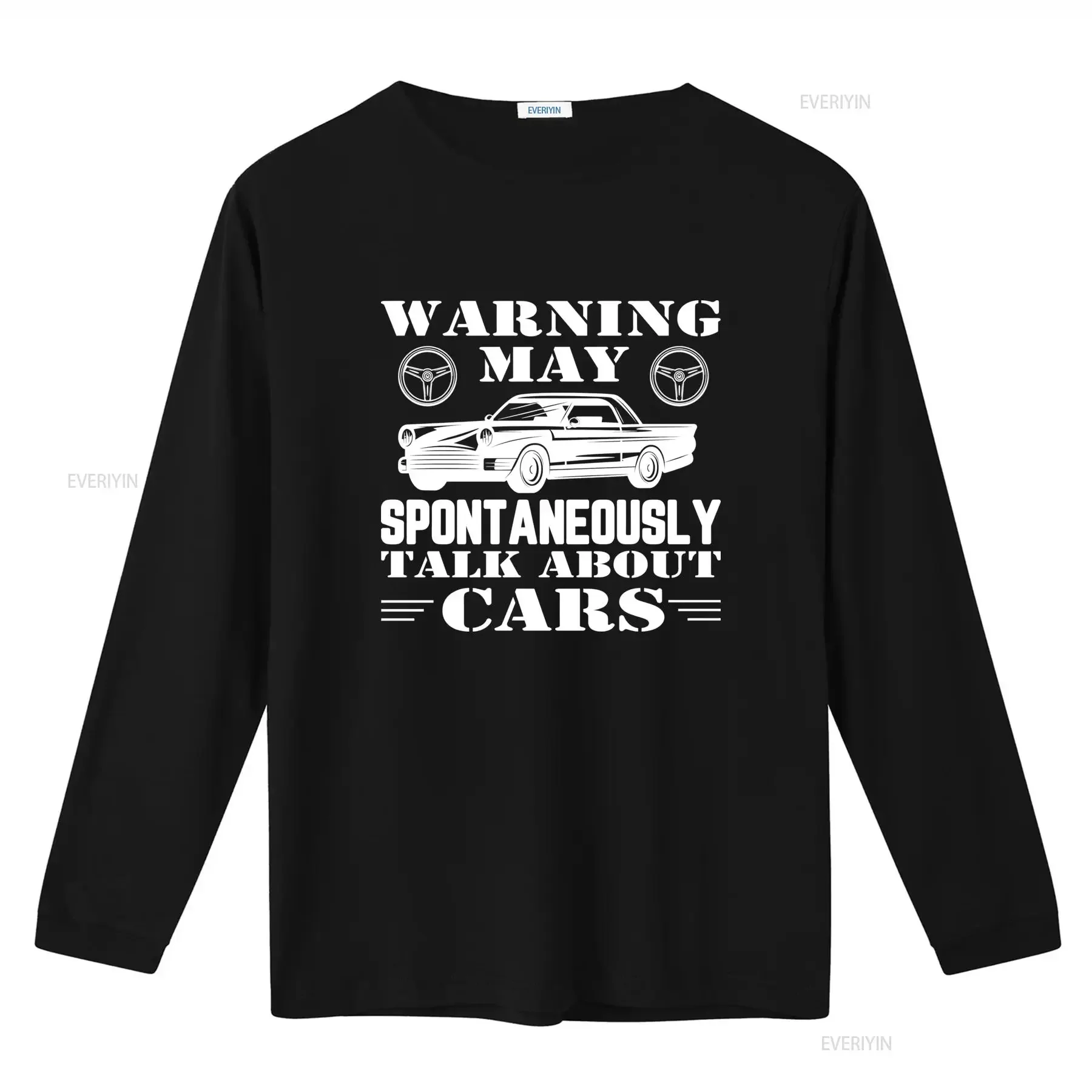 Auto Mechanic Warning I May Spontaneously Talk About Cars Mens Funny T Shirt vintage Washed Casual Versatile streetwear