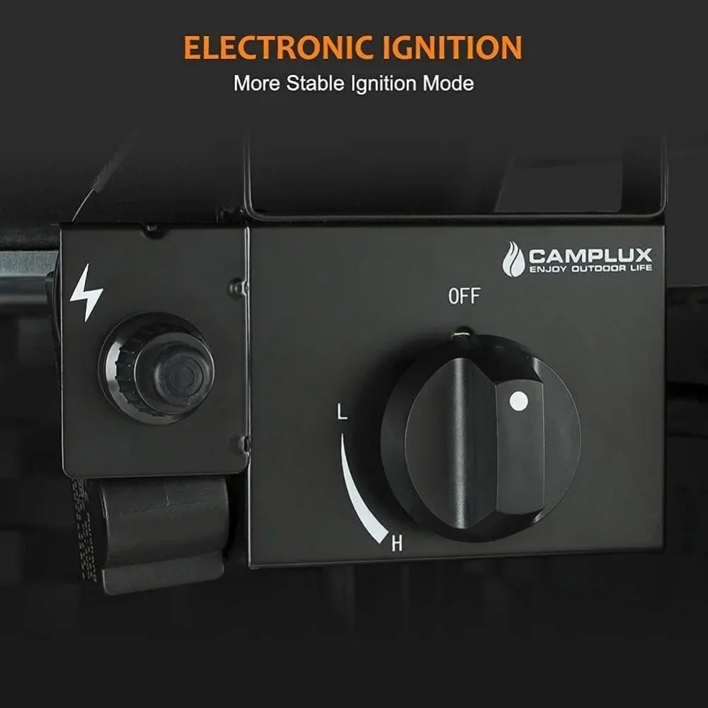 Propane Fire Pit Table, Outdoor Gas Fire Pit with Lid, Lava Rocks, Ceramic Tabletop, 50,000 BTU Adjustable Flame, Auto Ignition