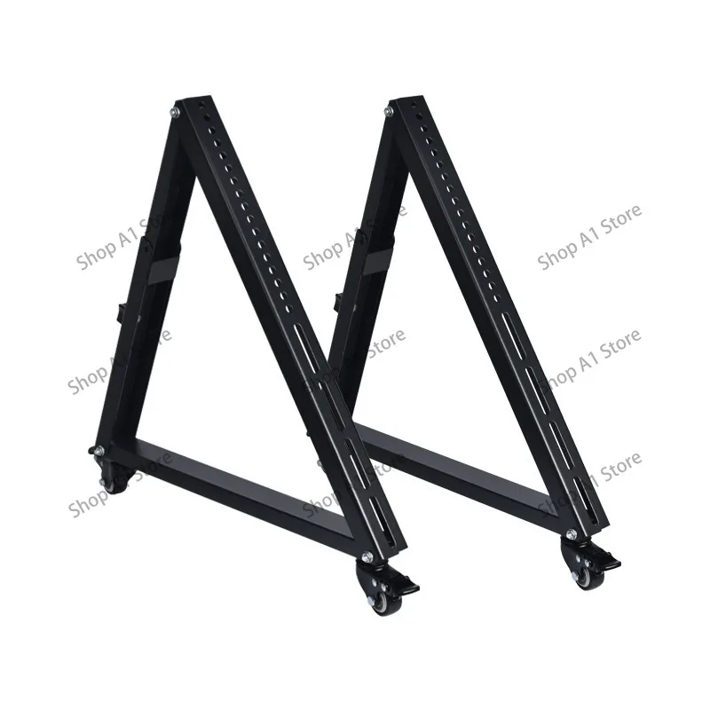 Universal Triangular Mobile TV Stand, Heavy Duty Large Tilt Bracket for 32-70" TV, Teleprompter & Return Monitor