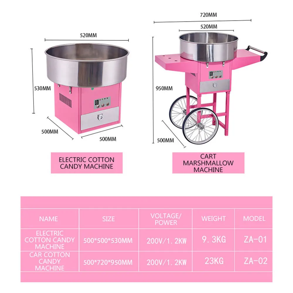 상업 솜사탕 기계 마시멜로 멋진 사탕 기계, 완전 자동 어린이 선물 DIY 솜사탕 기계