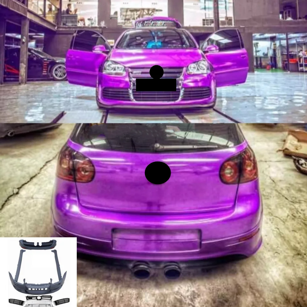 new Body Kit for Volkswagen vw GOLF 5 upgrade R32 Style Front bumper Rear bumper Side skirt Grill Fog lamp frame Car Accessories