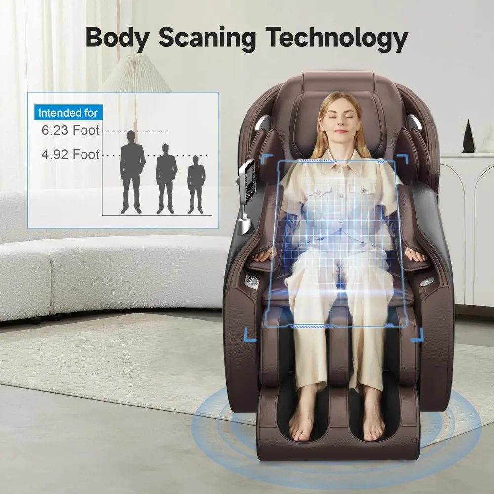 Poltrona da massaggio, poltrona reclinabile per massaggio Shiatsu SL-Track per tutto il corpo con controllo APP, adatta per alleviare l'affaticamento