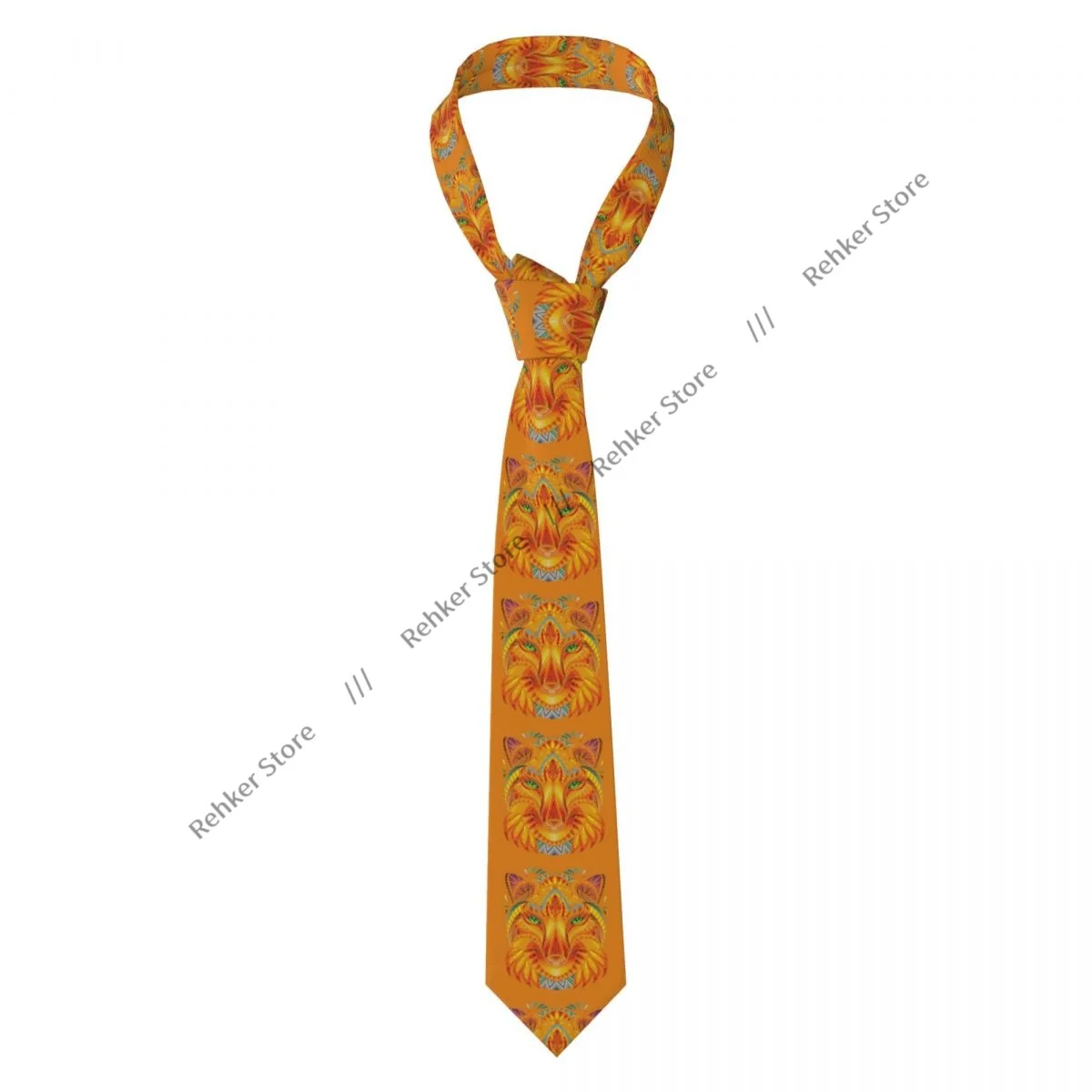 

Красочный орнамент в виде головы лисы, галстук, галстук, аксессуары для одежды