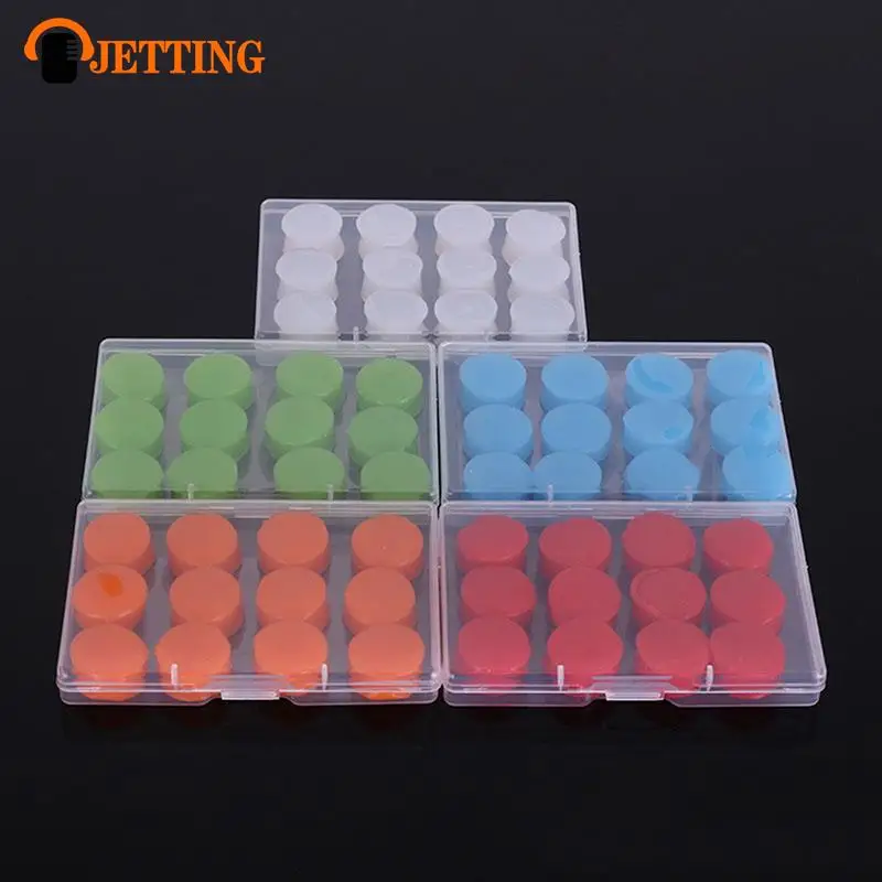 

12PCS Silicone Ear Plugs Noise Reduction Sleep Anti Canceling Sound Insulation Earplug Protection Sleeping Reusable Ear Plugs