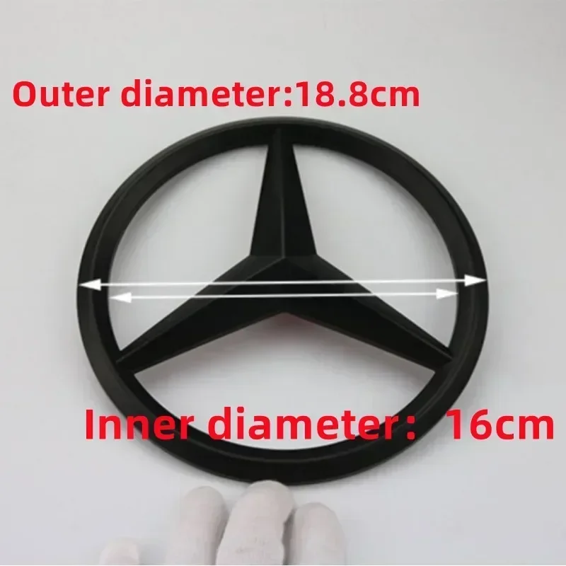 18.8cm ABS Car Front Grille Badge Emblem Cover for Mercedes Benz AMG W204 W205 W210 W211 W212 W213 C E Class GLA GLK ML GLC GLE